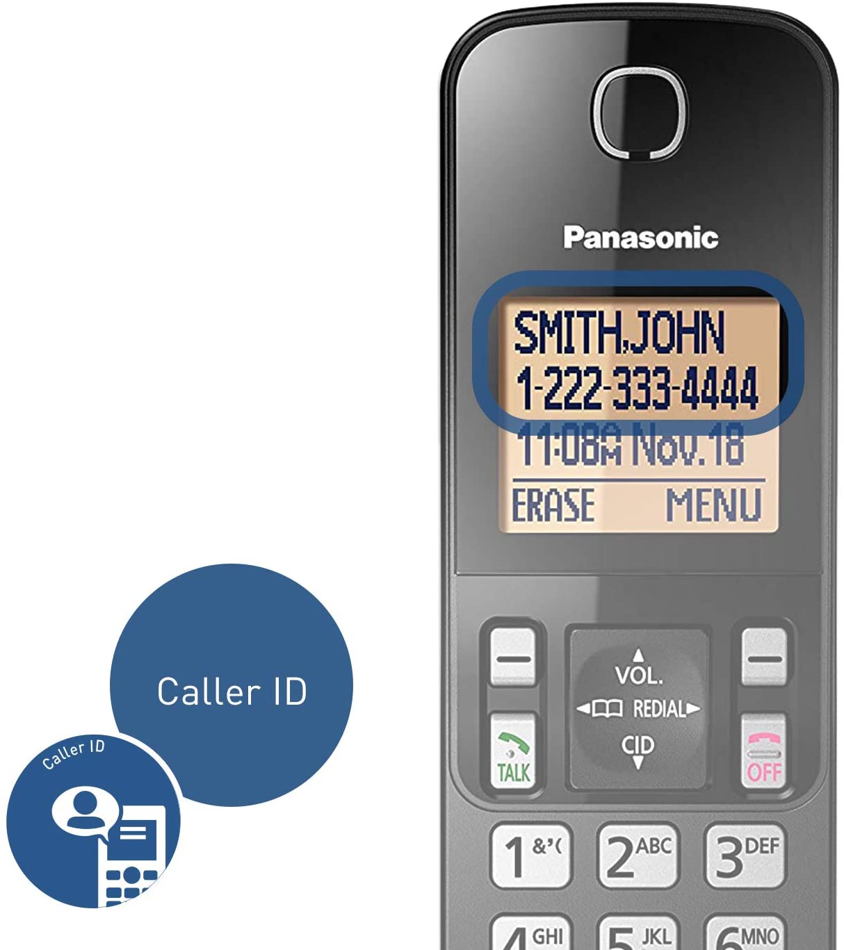 Panasonic Expandable Cordless Phone System with Amber Backlit Display – 2 Handsets – KX-TGC352B (Black) Panasonic Expandable Cordless Phone System with Amber Backlit Display – 2 Handsets – KX-TGC352B (Black)